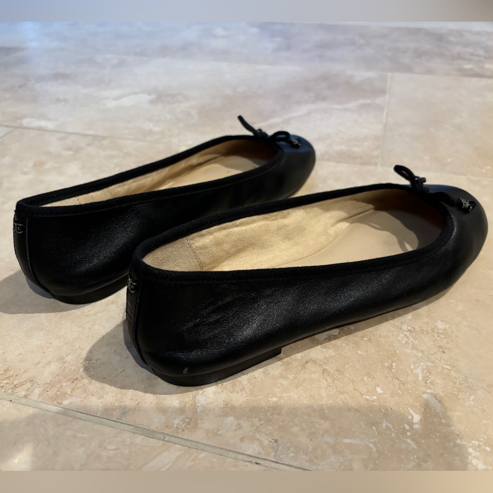 SAM EDELMAN Felicia Luxe Flat Black Leather, size 9Wide - Picture 9 of 12